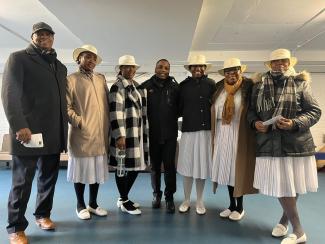 A group ready to evangelize in the community.